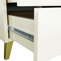 Comoda MOBI K-04, 4 sertare, 60x37x73 cm, casmir cu detalii aurii