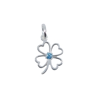 Pandantiv Argint 925 Jolie Silver Trifoi cu Piatra, 0.81 g