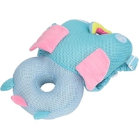 Perna tip Rucsac pentru Protectia Capului, Vafy, Tetiera tip Unicorn, pentru Bebelusi, Design tip Plasa, 33x6x19 cm, 180 g, Albastru