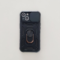 Husa de protectie Vafy compatibila cu Apple iPhone 13 Defender Model 4 cu suport,Negru