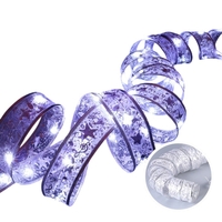 Panglică LED de Crăciun Flippy Aurie, lungime 5 m , 50 LED-uri, Baterii, Alb Rece