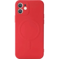 Husa protectie Vafy compatibila cu iPhone 14 Pro Max, Liquid MagSafe, ring-shaped, magnetica, Rosu