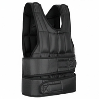 Vesta fitness cu greutati 10 kg, umplutura reglabila din nisip fier, 58x40 cm, negru