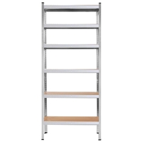 Raft cadru metalic modular pentru depozitare, 6 polite, 225x110x50cm, sarcina 900kg