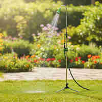 Dus de gradina pe trepied cu conectare la furtun, reglabil pe inaltime, utilizare exterior, 210 cm