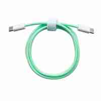 Cablu de Date Universal, Flippy, Incarcare Rapida, Type-C to Type-C Compatibil cu Telefon sau Tableta, Cablu de Incarcare Impletit din Nailon, 1 m, Verde