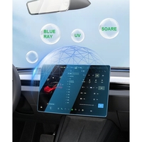 Set 2 Folii de Sticla Securizata, Flippy, Compatibila cu Tesla Model 3 / Tesla Model Y, Ecran Frontal si Spate, Anti Blue-Ray, 4K Ultra HD, Anti-amprenta, 2.5D, Transparent