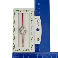 Martisor Bratara cu 2 Noduri Elastica, Jolie, Snur Rosu, Model Doua Inimi