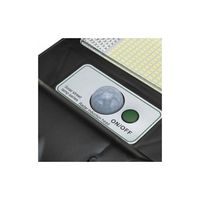 Lampa solara stradala Flippy, cu telecomanda, senzor de miscare si lumina, suport prindere, 288 LED-uri, IP65, ABS, 15AH, 300W, temperatura culoare 6500K, 79x18.8x5 cm, autonomie 10-12 ore, negru