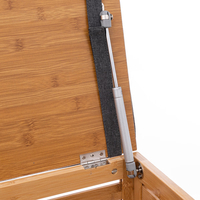 Taburet multifunctional 5Five Sicela, spatiu depozitare, bambus, 35x35x49 cm, bej
