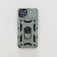 Husa de protectie Vafy compatibila cu Apple iPhone 13 Defender Model 4 cu suport,Verde
