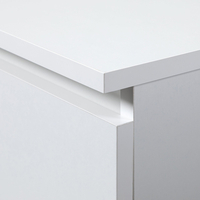 Comoda cu 3 usi si 3 sertare, PAL laminat, 138x40x99 cm, alb mat