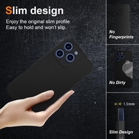 Husa de Protectie Matte TPU, Vafy, pentru Realme C53, Protectie Camera, Antisoc, Antizgariere, Antialunecare, Acoperire Completa, Negru
