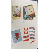 Joc educativ magnetic de interconectare, micul pompier, 15 nivele, 9 carti, pentru copii, +3 ani, multicolor
