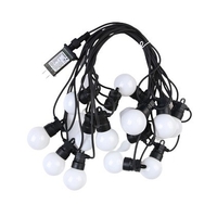 Instalatie Craciun, 5 metri, 10 Becuri LED rotunde, pentru exterior cu incarcare la sursa de curent, Vafy