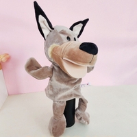 Papusa de Mana pentru Teatru de Papusi, Flippy, din Plus, 25 x 10 x 8 cm, Model Lup, Bej