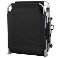Sezlong pliabil cu parasolar, 188x57x38cm, sarcina 120kg, gri antracit
