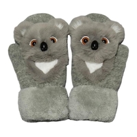 Manusi pentru Copii, Vafy, din Plus cu Umplutura de Bumbac, Protectie Termica, 24 x 20 x 3 cm, Model Koala 3D, Gri