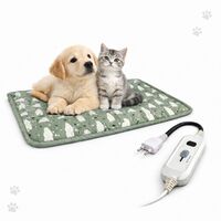 Patura electrica pentru animale de companie, Flippy, perna pentru caini, 45 x 45 cm, 28 W, 3 trepte de reglaj, perna pentru pisici, Anti-Alunecare, Gri