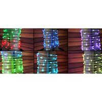 Instalatie de Craciun,10 metri,100 LED-uri,telecomanda 32 de functii,multicolor RGB,USB,tub luminos,interior/exterior,Flippy