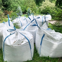 Sac gradina big bag pentru frunze si deseuri vegetale, 900 L, 1000 kg, 92x92x100 cm, alb