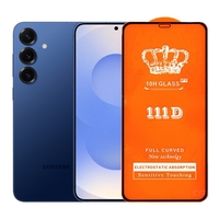 Folie Securizata pentru Samsung Galaxy S25 Plus, Vafy, Sticla de Protectie Compatibila cu Samsung Galaxy S25 Plus, Full Cover 111D, 10H GLASS, Margini Negre, Transparenta