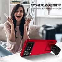Husa de protectie Vafy, Pliere Tridimensionala, Multifunctionala, PC, pentru Samsung Galaxy Z Flip 4 / Z Flip 4 5G , Rosu