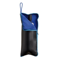 Husa Depozitare Umbrela, Flippy, Impermeabila, Interior Microfibra, cu Fermoar, 28 x 12 cm, Negru/Albastru