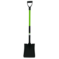 Lopata pentru nisip si pamant cu maner fibra de sticla 120 cm, cap din otel vopsit, negru si verde
