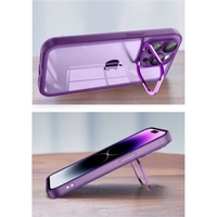 Husa protectie Vafy pentru Samsung A23 5G Electroplated cu suport pentru camera, 1.5 mm grosime, protectie camera, Mov