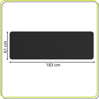 Saltea fitness antiderapanta din NBR, 183x61x2 cm, cu curea transport, negru