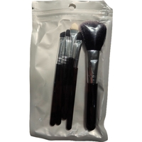 Set 5 Pensule de Machiaj, Flippy, de Voiaj, pentru Fard si Pudra, din Par Sintetic, Negru