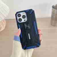 Husa de protectie Vafy pentru Apple iPhone 13 Defender Sergeant Brave cu suport,Albastru