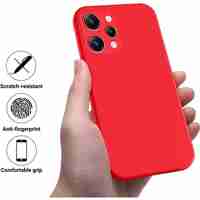 Husa de Protectie Matte TPU, Vafy, pentru Xiaomi Redmi 12 Pro, Protectie Camera, Antisoc, Antizgariere, Antialunecare, Acoperire Completa, Rosu
