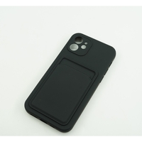 Husa protectie Vafy cu suport card compatibila cu Samsung Galaxy A02S Negru