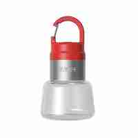 Lampa Portabila, Flippy, de Voiaj/Camping, Incarcare USB, IPX5, LED RGB, din ABS, 300 mAh, 10 x 5.5 x 5.5 cm, Rosu