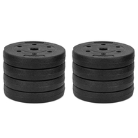 Set gantere si bara ajustabila 30 kg, 16 discuri, conector metalic cu spuma, negru
