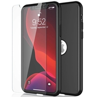 Husa Samsung A51, Full Cover 360, Negru + Folie de protectie