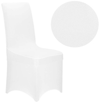 Set 4 huse pentru scaune de evenimente, marime universala, poliester si spandex, alb