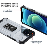 Husa de protectie Vafy compatibila cu Apple iPhone 13 Mini Acrylic Armor cu suport Negru