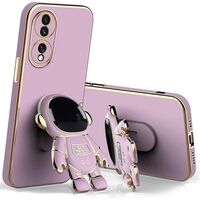 Husa Telefon 2in1, Vafy, Compatibila Huawei P50 Pro, Carcasa TPU cu Suport Inclus Tip Astronaut, Protectie Camere, Mov