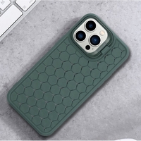 Husa de Protectie TPU, Vafy, pentru Apple iPhone 14 Plus, 3D Cube, cu Inel, Protectie Camera, Antisoc, Antizgariere, Antialunecare, Acoperire Completa, Verde