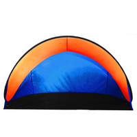 Cort plaja si picnic semi-deschis Sersimo, protectie UV, 200x120x110cm, portocaliu