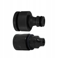 Set irigare gradina 44 piese cu furtun PVC si stropitori, furtun 2 x 10 metri, 10 aspersoare, negru
