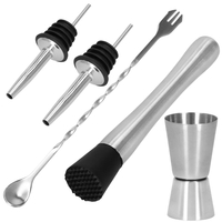 Set Cocktail Shaker Kit pentru barmani 550ml, KI23, 8 piese
