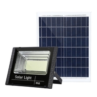 Proiector LED SMD 300W cu incarcare solara Flippy, panou solar, cu telecomanda, suport prindere, material ABS, 14AH, 1032 LED-uri, 5 m cablu inclus, 1019Lm, 36x32 cm, negru
