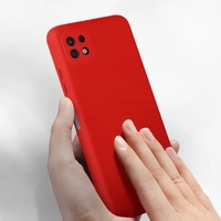 Husa protectie Vafy pentru Samsung A22 5G Liquid Silicone Rosu