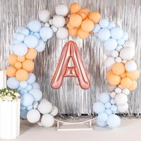 Balon Folie Metalizata Litera A, Flippy, 100 cm, Umflati cu Heliu sau Aer, Ambalaj Individual, Pai inclus, Rose Gold