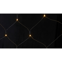 Instalatie Craciun tip plasa, cu transformator 31V, 1.5 m x 1.5 m, Alb Cald, 120 LED-uri V5, 8 jocuri de lumini, fir verde, Vafy