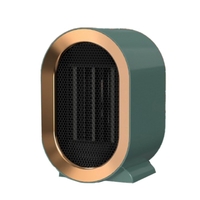 Radiator mini Incalzitor, Vafy, Element de Incalzire PTC, Putere 1200 W, Radiator cu termostat reglabil, 19.5 x 12.5 x 12.5 cm, 800 g, Verde